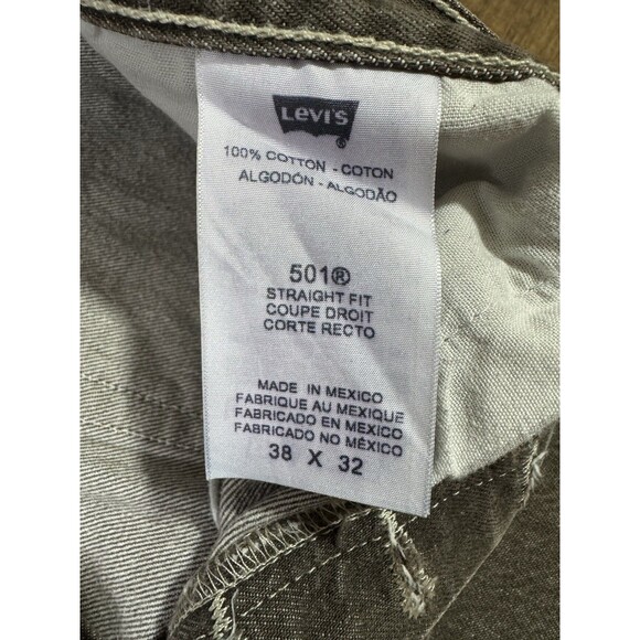 Levi’s 501XX Jeans Mens 38x32 Faded Brown Button-Fly EUC Western Classic - Picture 5 of 5